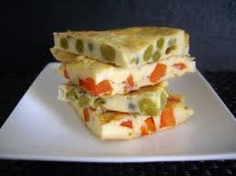 Recette : Omelette aux poivrons et aux courgettes
