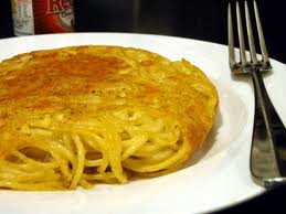 Recette : Omelette aux spaghettis au four