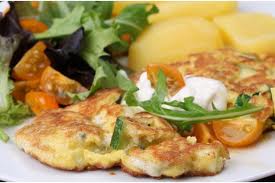 Recette : Omelette garnie poulet pommes de terre