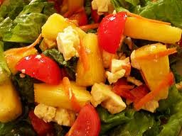 Recette : Salade de feta et ananas frais
