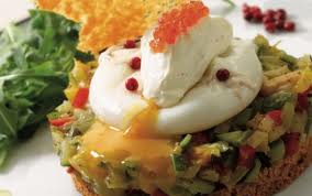 Recette : Oeufs poch�s � la fondue de l�gumes