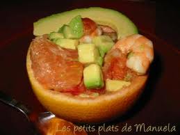 Recette : Salade au pamplemousse et aux crevettes