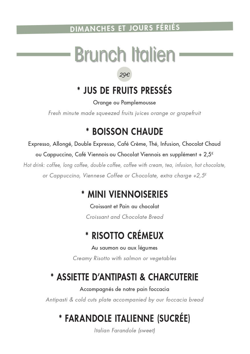 image du menu